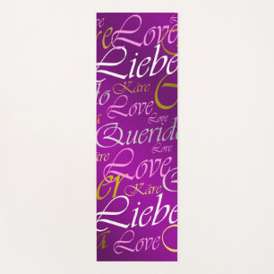 Liebe, liebe,kara,cher,käre,querido,text,Rose,fest Yogamatte