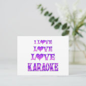 Liebe Liebe Karaoke Postkarte (Stehend Vorderseite)