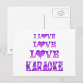 Liebe Liebe Karaoke Postkarte (Vorne/Hinten)