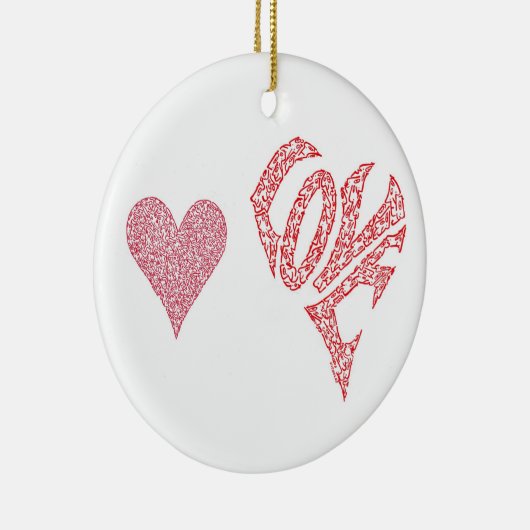 LIEBE-LIEBE KERAMIK ORNAMENT (Rechts)