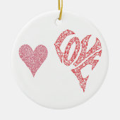 LIEBE-LIEBE KERAMIK ORNAMENT (Vorne)