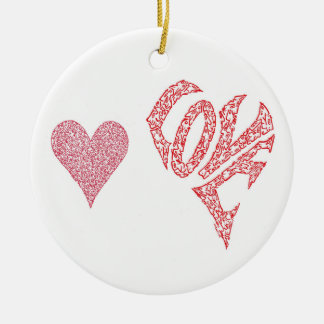 LIEBE-LIEBE KERAMIK ORNAMENT