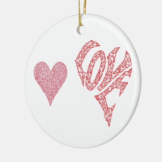 LIEBE-LIEBE KERAMIK ORNAMENT (Links)