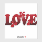 Liebe, Liebe, Liebe Aufkleber (Blatt)