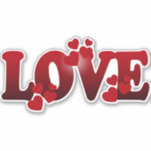 Liebe, Liebe, Liebe Aufkleber (Vorderseite)