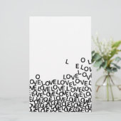 Liebe Liebe Liebe Briefpapier (Stehend Vorderseite)