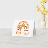 LIEBE LIEBE LIEBE CLASSIC BOHO RAINBOW HERZEN KARTE (Gelbe Blume)