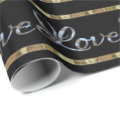 Liebe Liebe Liebe Eleganter Designer Geschenkpapier (Rolleneckpunkt)