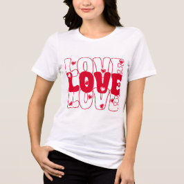 Liebe Liebe Liebe Groovy Typografie T - Shirt