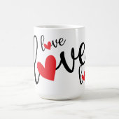 Liebe Liebe Liebe Herz Kaffeetasse (Mittel)
