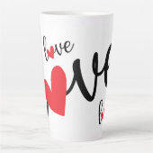 Liebe Liebe Liebe Herz Milchtasse (Vorderseite)