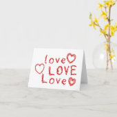 Liebe, Liebe, Liebe in Messing Schreiben PERSONALI Karte (Gelbe Blume)