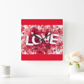 **LIEBE LIEBE LIEBE** KLOCK QUADRATISCHE WANDUHR (Zuhause)