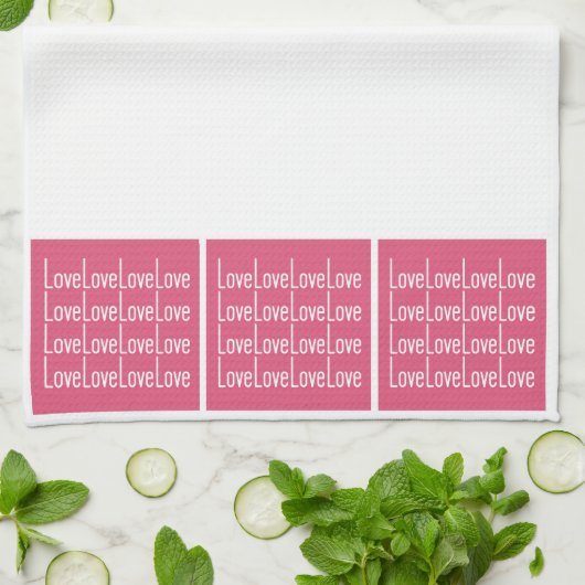 Liebe Liebe Liebe Liebe Küche Handtücher (Gefaltet)