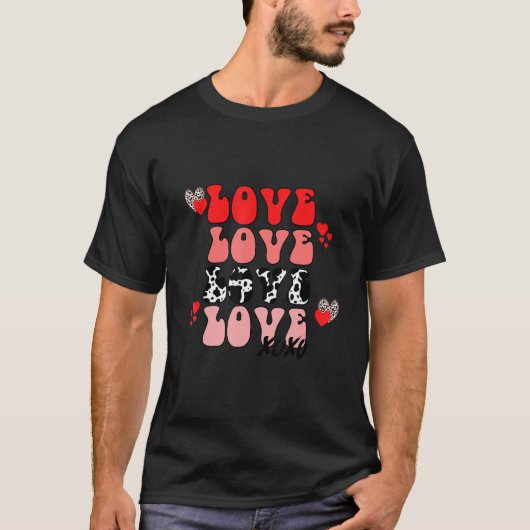 Liebe Liebe Liebe Liebe Xoxo Happy Valentine's Day T-Shirt (Vorderseite)