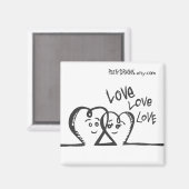 Liebe Liebe Liebe Magnet (Vorderseite/Rückseite)