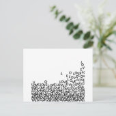 Liebe Liebe Liebe Postkarte (Stehend Vorderseite)