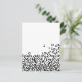 Liebe Liebe Liebe Postkarte (Stehend Vorderseite)