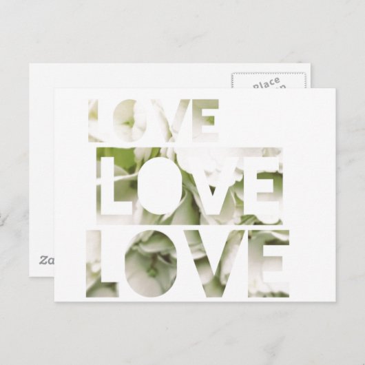 Liebe Liebe Liebe Postkarte (Vorne/Hinten)