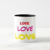 Liebe Liebe Liebe Ringer Tasse (Zentrum)