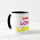 Liebe Liebe Liebe Ringer Tasse (Vorderseite Links)