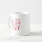 Liebe Liebe Liebe - Romantik Kaffeetasse (Vorderseite Links)