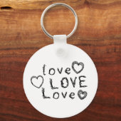 Liebe, Liebe, Liebe Schlüsselanhänger (Rückseite)