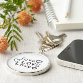 Liebe, Liebe, Liebe Schlüsselanhänger (Seite)