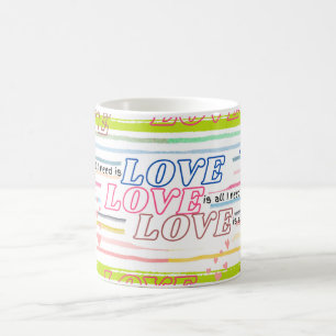Liebe Liebe Liebe thematische Tasse ist alles, was