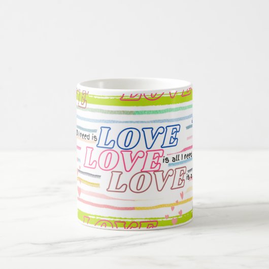 Liebe Liebe Liebe thematische Tasse ist alles, was (Mittel)