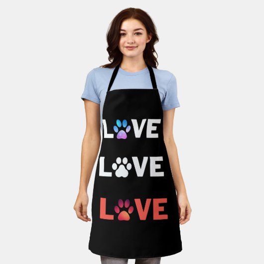 Liebe Liebe Liebe Tshirt Design Schürze (Getragen)