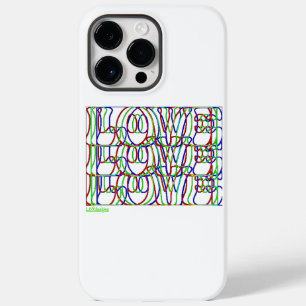 LIEBE LIEBE LIEBE typografischer Valentinstag Case-Mate iPhone 14 Pro Max Hülle
