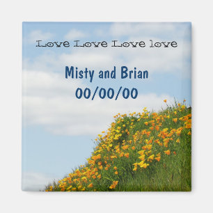 Liebe Liebe Magnete Hochzeit Braut Bräutigam Name  Magnet