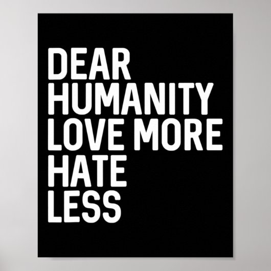 Liebe Liebe mehr Hass weniger Poster (Vorne)
