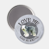 Liebe, Liebe, mein Bobtail Magnet (Vorderseite/Rückseite)