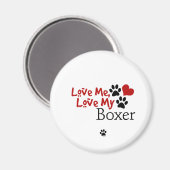 Liebe, Liebe mein Boxer Magnet (Vorderseite/Rückseite)