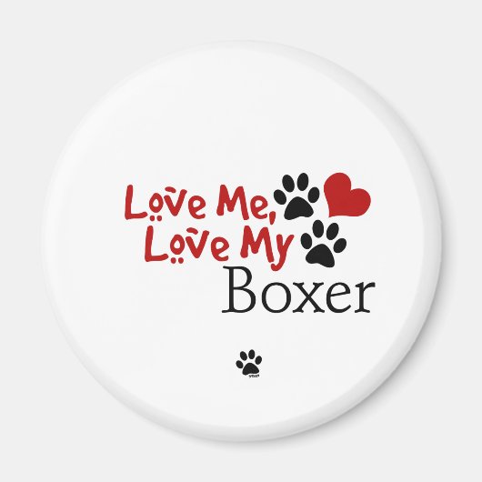 Liebe, Liebe mein Boxer Magnet (Vorne)