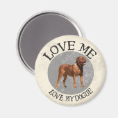 Liebe, Liebe mein Hund Magnet (Vorderseite/Rückseite)