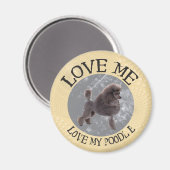 Liebe, Liebe mein Poodle Magnet (Vorderseite/Rückseite)