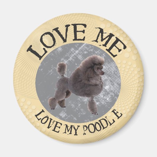 Liebe, Liebe mein Poodle Magnet (Vorne)