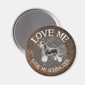 Liebe, Liebe, mein Schnauzer Magnet (Vorderseite/Rückseite)