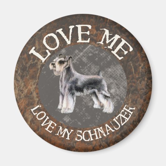 Liebe, Liebe, mein Schnauzer Magnet (Vorne)