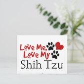 Liebe, Liebe, mein Shih Tzu Postkarte (Stehend Vorderseite)