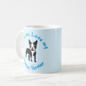 Liebe, Liebe, meine Boston Terrier Kaffeetasse (Vorderseite Links)