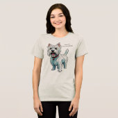 Liebe, Liebe meine Westie, bearbeitbarer Text Tri-Blend Shirt (Vorderseite voll)