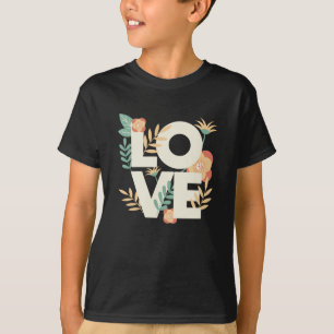 Liebe Liebe Muster Schöne Blume Pflanze Blossom T-Shirt