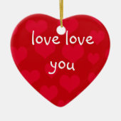 Liebe-Liebe Sie Keramikornament (Vorne)