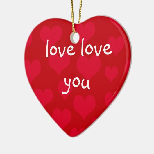 Liebe-Liebe Sie Keramikornament (Links)