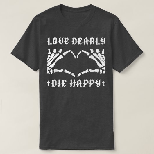 Liebe Liebe Skeleton Hand Heart Pastel Goth Valent T-Shirt (Design vorne)