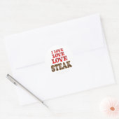 Liebe Liebe Steak Runder Aufkleber (Umschlag)